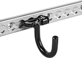 Image of ProductInUse. Front orientation. L-Track Hooks.