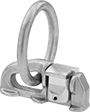 Image of Product. Front orientation. L-Track Tie-Down Rings. Tie-Down Rings for Quick-Adjust L-Tracks, Round Rings for 2 Mounting Points.