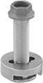 Image of Product. Mounting Stud with 1 Hex Nut. Front orientation. L-Track Mounting Studs. Quick-Adjust L-Track Mounting Studs, 1 Hex Nut.