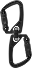 Image of Product. Side2 orientation. Carabiners. Twist-Locking-Latch Carabiners with Swivel—Not for Lifting, Swivels without Ball Bearings.
