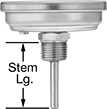 Image of Product. Bottom orientation. Contains Annotated. Thermometers. Minimum/Maximum-Indicating Threaded Thermometers.