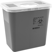 Image of Product. Front orientation. Sharps Disposal Containers. Sharps Disposal Containers, Style E.