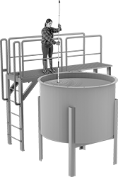 Image of ProductInUse. Front orientation. Sludge Samplers.