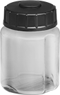 Image of Product. Front orientation. Jars. Plastic Jars, Style G.