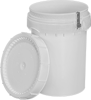 Image of Product. Molded Handles. Front orientation. Shipping Pails. UN-Compliant Shipping Pails with Twist-Lock Lids, Molded Handle.