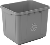 Image of Product. Front orientation. Recycling Containers. Plastic Recycling Containers and Lids, Style D.