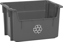 Image of Product. Front orientation. Recycling Containers. Plastic Recycling Containers and Lids, Style C.