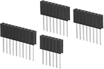 Image of Product. Front orientation. Circuit Board Headers. Sold as Sets, Female Header, Straight Header.