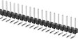 Image of Product. Front orientation. Circuit Board Headers. Sold Individually, Male Header, 90° Angle Header.