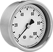 Image of Product. Front orientation. Pressure Gauges. High-Accuracy Low-Pressure Gauges, Single Scale, Center-Back Connection.