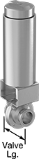 Image of Product. Front orientation. Contains Annotated. Air-Actuated On/Off Valves. Sanitary Air-Driven On/Off Valves.