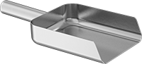 Image of Product. Front orientation. Scoops. Sanitary Metal Scoops, Style F.