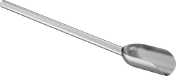 Image of Product. Front orientation. Scoops. Sanitary Metal Scoops, Style E.
