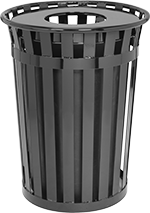 Image of Product. Front orientation. Trash Cans. Decorative Outdoor Trash Cans, Style A.