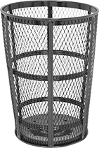 Image of Product. Front orientation. Trash Cans. Decorative Outdoor Trash Cans, Style B.