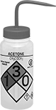 Image of Product. Front orientation. Squeeze Bottles. Any-Angle Choose-a-Label Squeeze Bottles with Angled Nozzle, Squeeze Bottles with NFPA Diamond.