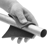 Image of ProductInUse. Front orientation. Sandpaper. Extra-Flexible Sanding Sponges.