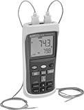 Image of Product. Front orientation. Thermometers. Fluke High-Accuracy Data-Logging Thermometers, 2 Probe Inputs.