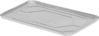 Image of Product. Front orientation. Pan Lids. Aluminum Foil Pan Lids.