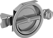 Image of Product. Front orientation. Multipoint Latches. Ring-Handle Keyed Multipoint Locks, Chrome-Plated Steel—Polished.