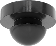 Image of Product. Bottom orientation. Weather-Resistant EPDM Push-and-Stay Bumpers, for 9/32" ID, 3/8" Ridge Diameter, 9/16" OD.