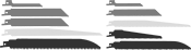 Image of Product. Front orientation. Reciprocating Saw Blades. Reciprocating Saw Blade Assortments.
