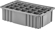Image of Product. Shown with Dividers. Front orientation. Box Dividers. Box Dividers for Compartmented Tote Boxes.