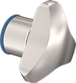 Image of Product. Front orientation. Three-Arm Grip. Sanitary Threaded-Hole Knobs.