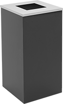 Image of Product. Front orientation. Trash Cans. Metal Trash Cans, Style H.