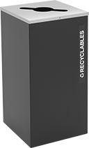 Image of Product. Front orientation. Recycling Containers. Metal Recycling Containers, Style C.