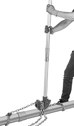 Image of ProductInUse. Front orientation. Contains MultipleImages. Pipe Joiners. Pipe Joiners for Gasketed Pipe.