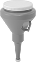 Image of Product. Front orientation. Funnels. Plastic Funnels with Lid and Cap , Rigid Spout, Handle.