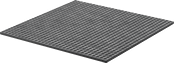 Image of Product. Front orientation. Vibration-Damping Pads. Oil-Resistant Buna-N, Square, Crisscross Texture, Solid.