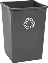 Image of Product. Front orientation. Recycling Containers. Plastic Recycling Containers and Lids, Style F.