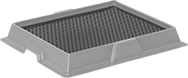 Image of Product. Front orientation. Pans. Spill-Control Pans, Style E.