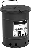Image of Product. Front orientation. Trash Cans. Safety Trash Cans for Oily Waste, Style C.