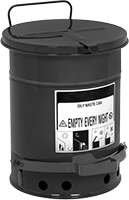 Image of Product. Front orientation. Trash Cans. Safety Trash Cans for Oily Waste, Style D.