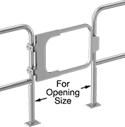 Image of ProductInUse. Style A (Front). Front orientation. Contains Annotated. Safety Gates. Safety Gates , Style A.