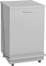 Image of Product. Front orientation. Trash Cans. Metal Step Open Trash Cans, Style D.