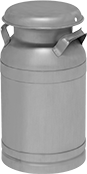 Image of Product. Front orientation. Tanks. Narrow-Mouth Round Stainless Steel Batch Tanks.