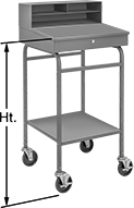 Image of Product. Front orientation. Contains Annotated. Desks. Stand-Up-Height Desks, Style D.