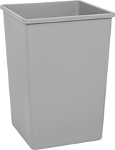 Image of Product. Front orientation. Trash Cans. Plastic Trash Cans and Lids, Style F.