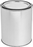 Image of Product. Front orientation. Paint Cans. Steel, Without Handle.