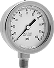 Image of Product. Front orientation. Pressure Gauges. High-Accuracy Vibration- and Corrosion-Resistant Pressure Gauges, Single Scale, Bottom Connection.