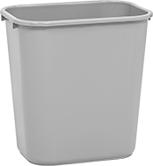 Image of Product. Front orientation. Trash Cans. Plastic Trash Cans and Lids, Style A.