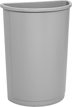 Image of Product. Front orientation. Trash Cans. Plastic Trash Cans and Lids, Style D.