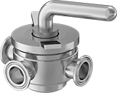 Image of Product. Front orientation. Diverting Valves. Sanitary Diverting Valves .