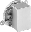 Image of Product. Front orientation. Differential Pressure Switches. Differential Pressure Switches for Air, Connects to Pipe.