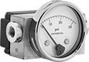 Image of Product. Front orientation. Differential Pressure Switches. Differential Pressure Switches with Dial Indicator for Liquids.