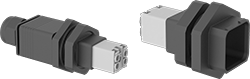 Image of Product. Plug and Socket Set. Front orientation. Contains MultipleImages. Power Connectors. Push-to-Lock Connectors.